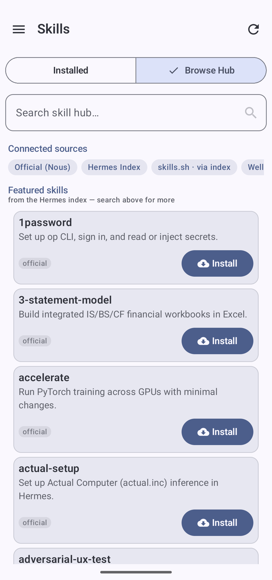 Hermes Mobile skills